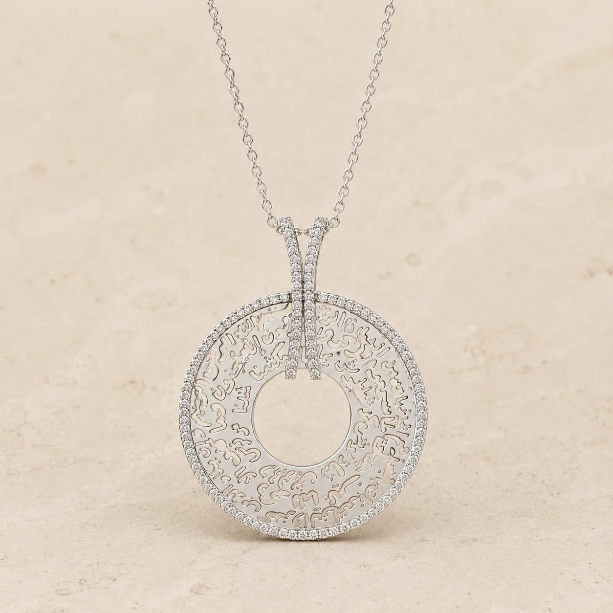 Calligraphy Openwork Pendant